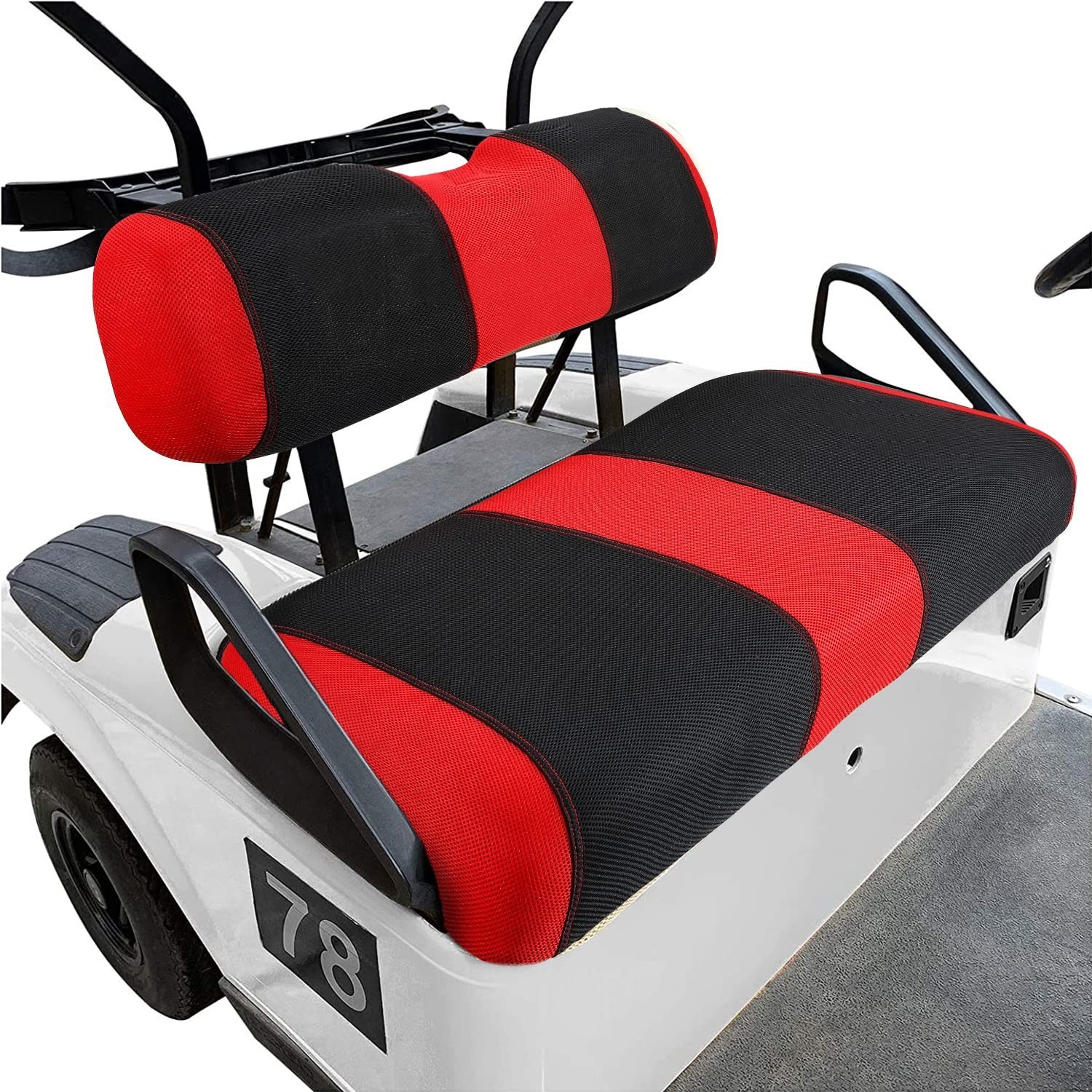 Golf Cart Covers Front and Back Seat Fit for EZGO TXT OEM Ordinary Seat Cushi...