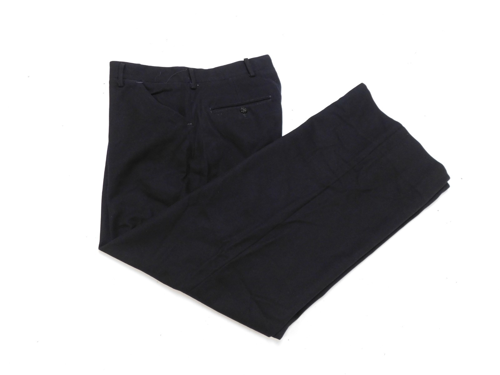 US Navy Vintage Pants 34 Short Kersey Wool Dress Blue Trousers 1940-50s Uniform