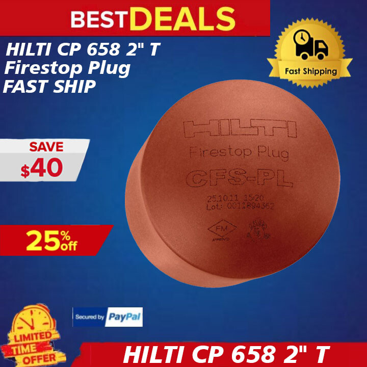 HILTI Cp 658 2" T Firestop Plug Pack