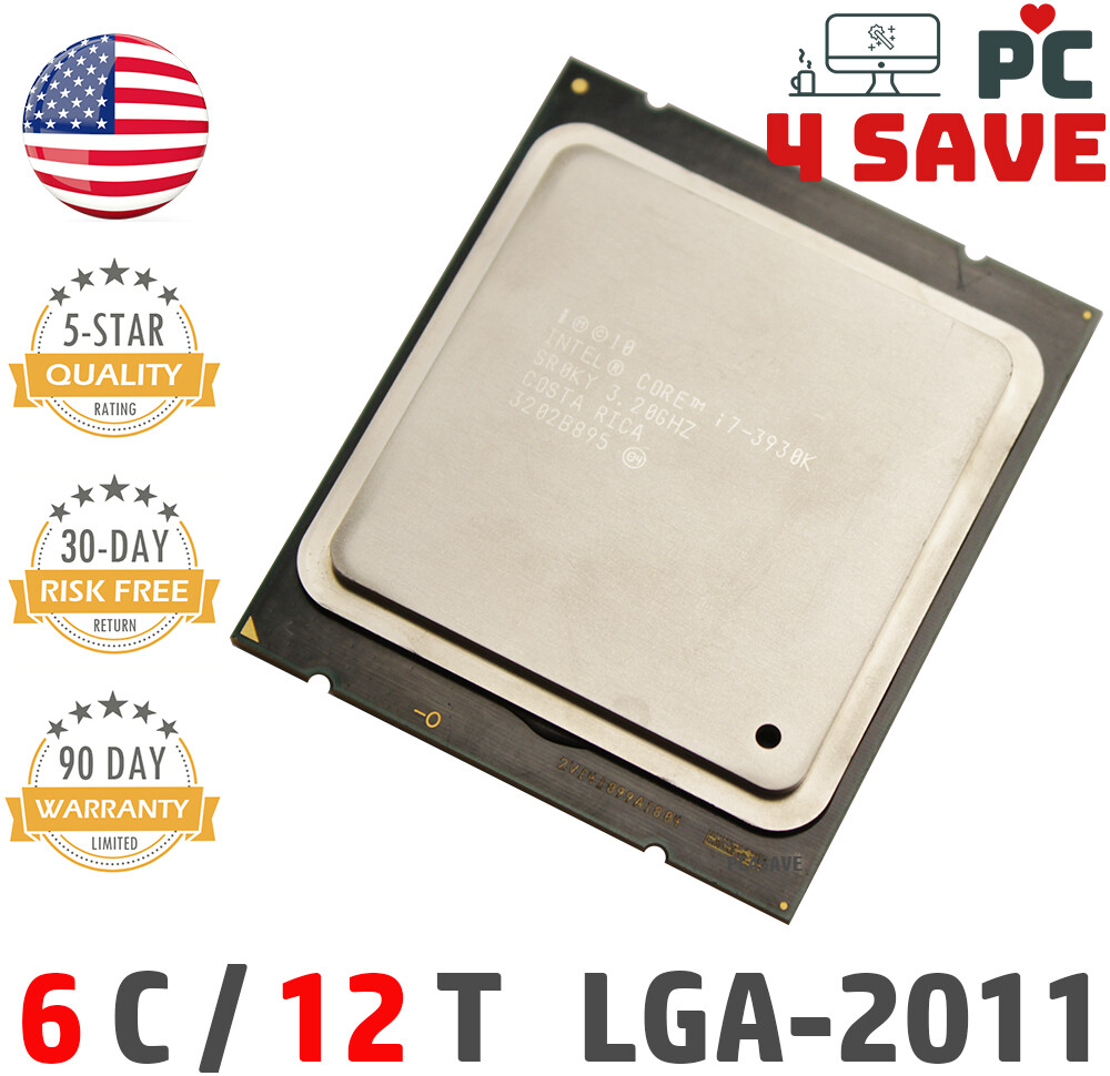 3rd Gen Intel Core i7-3930K CPU 3.20GHz ( Turbo 3.80GHz ) LGA-2011 SR0KY SR0H9