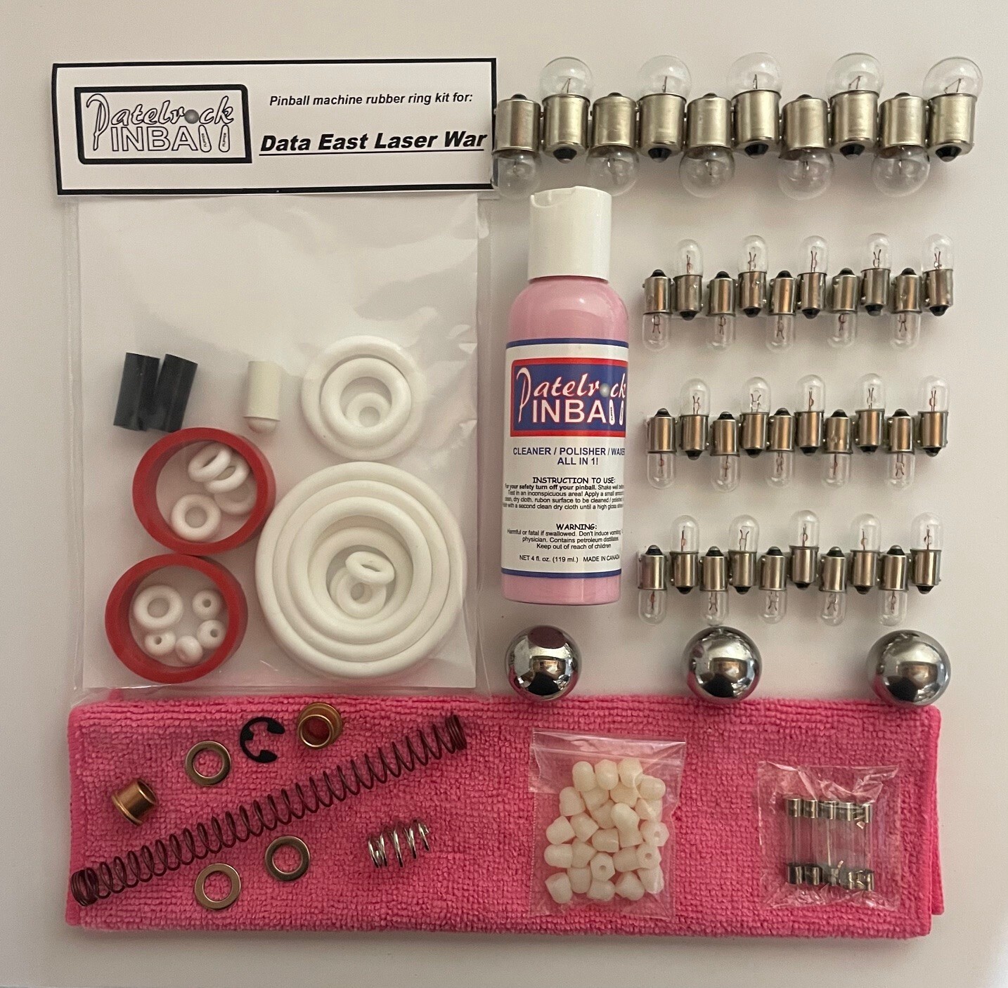1987 Data East Laser War Pinball Machine Maintenance Tune Up Kit