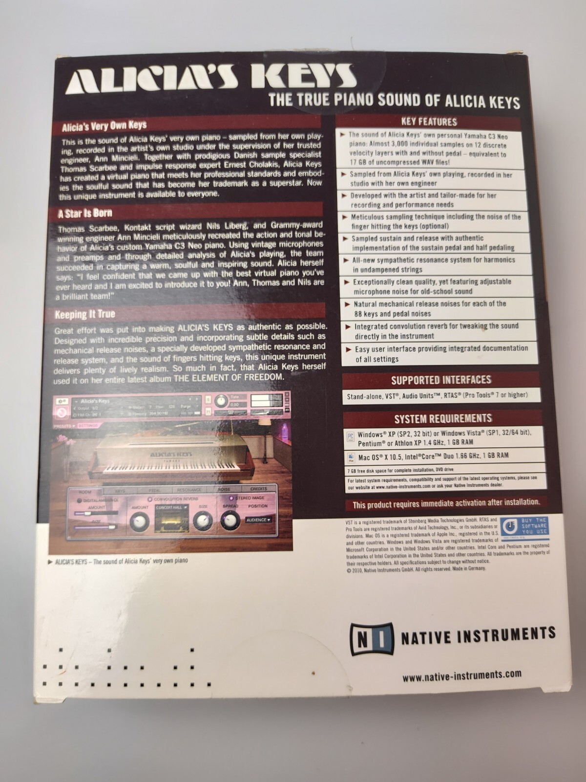 Native instruments Alicia Keys 2 Disc Software