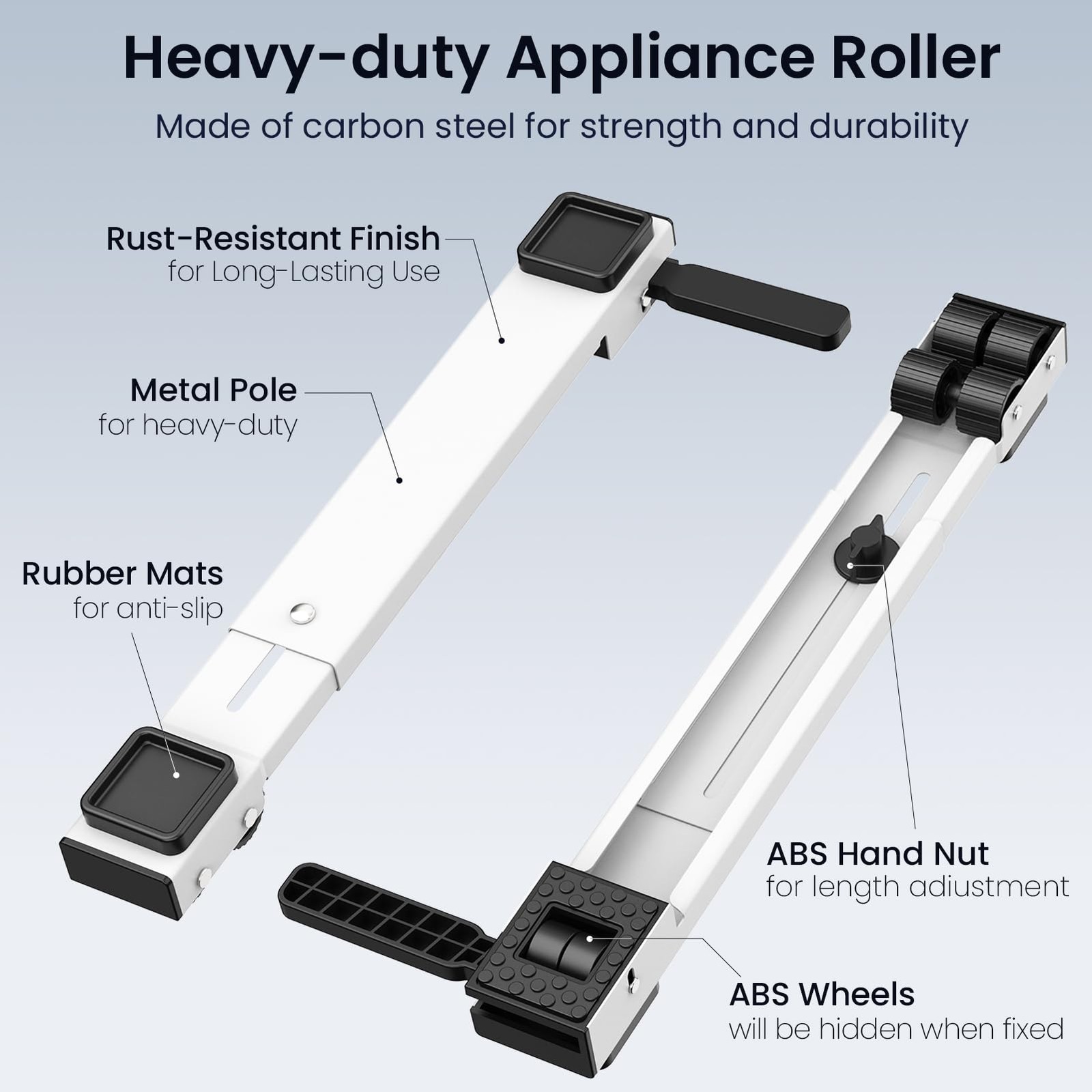 Appliance Slider Heavy Duty with Wheels, Adjustable Appliance Roller Base Max...