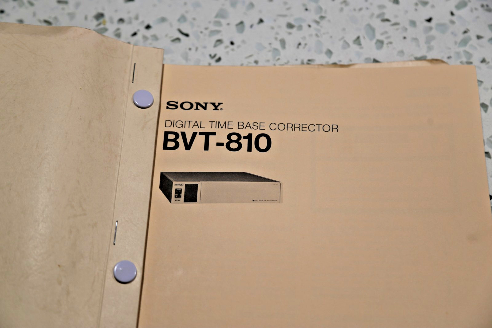 SONY BVT-810 DIGITAL TIME BASE CORRECTOR OPERATION MAINTENANCE & SERVICE MANUAL