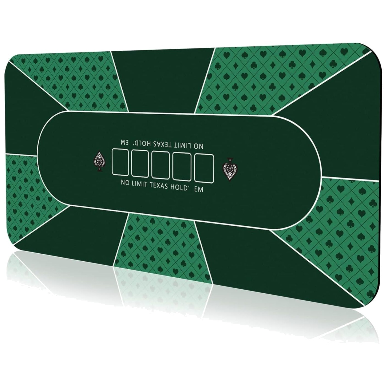 Large Rectangular Poker Mat for 6-8 Players