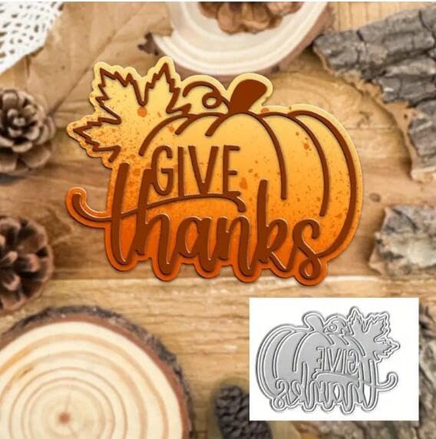 Pumpkin Maple Leaf Metal Die Cuts,Halloween Pumpkin Thanks Card Cutting Dies ...