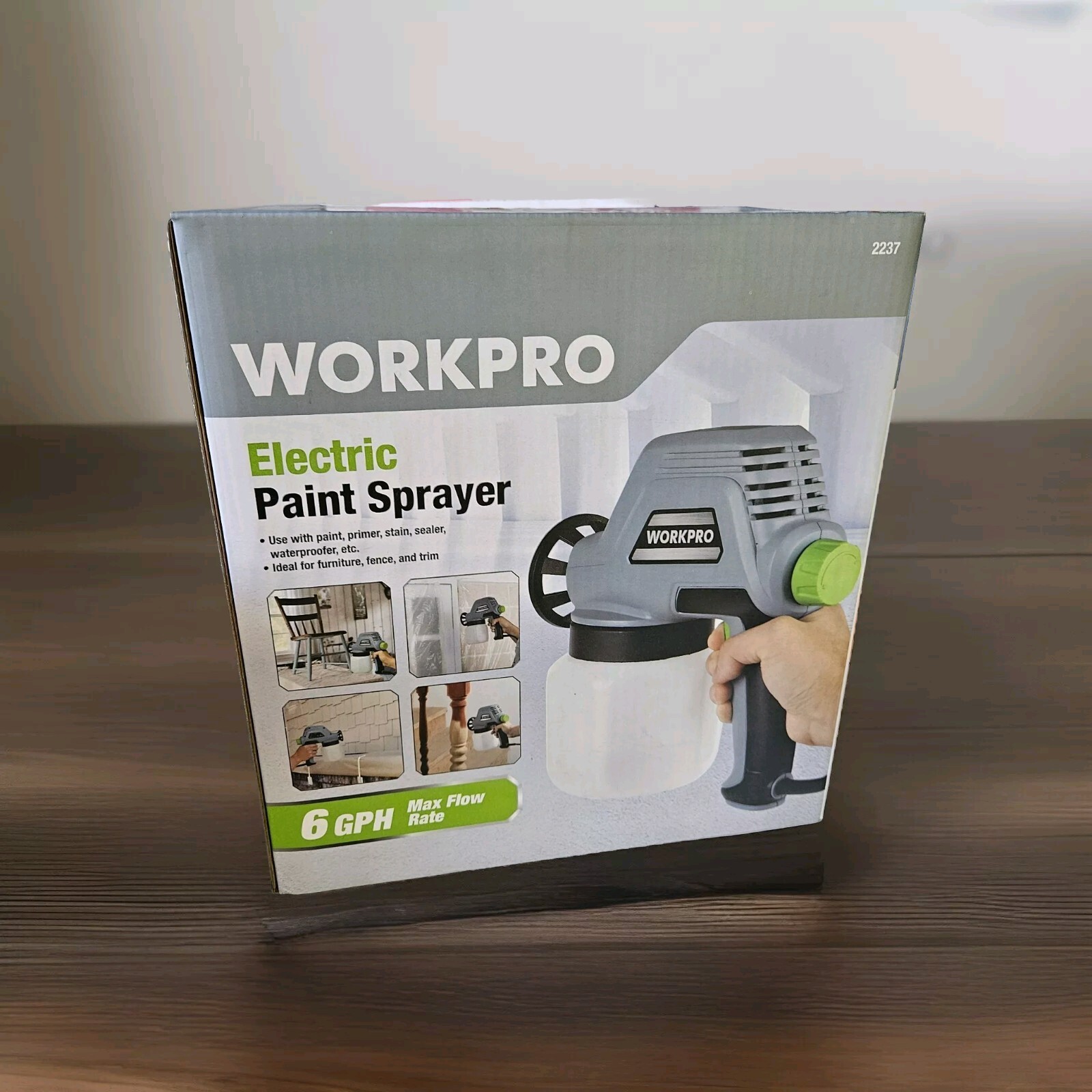 WorkPro 6GPH Electric Paint Sprayer 0.8mm Nozzle, 120 Volt Model 2237
