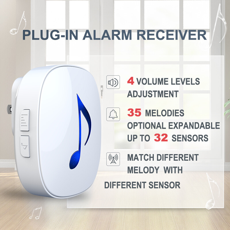 Htzsafe Solar Wireless Driveway Alarm System 1 receiver + 2 sensors