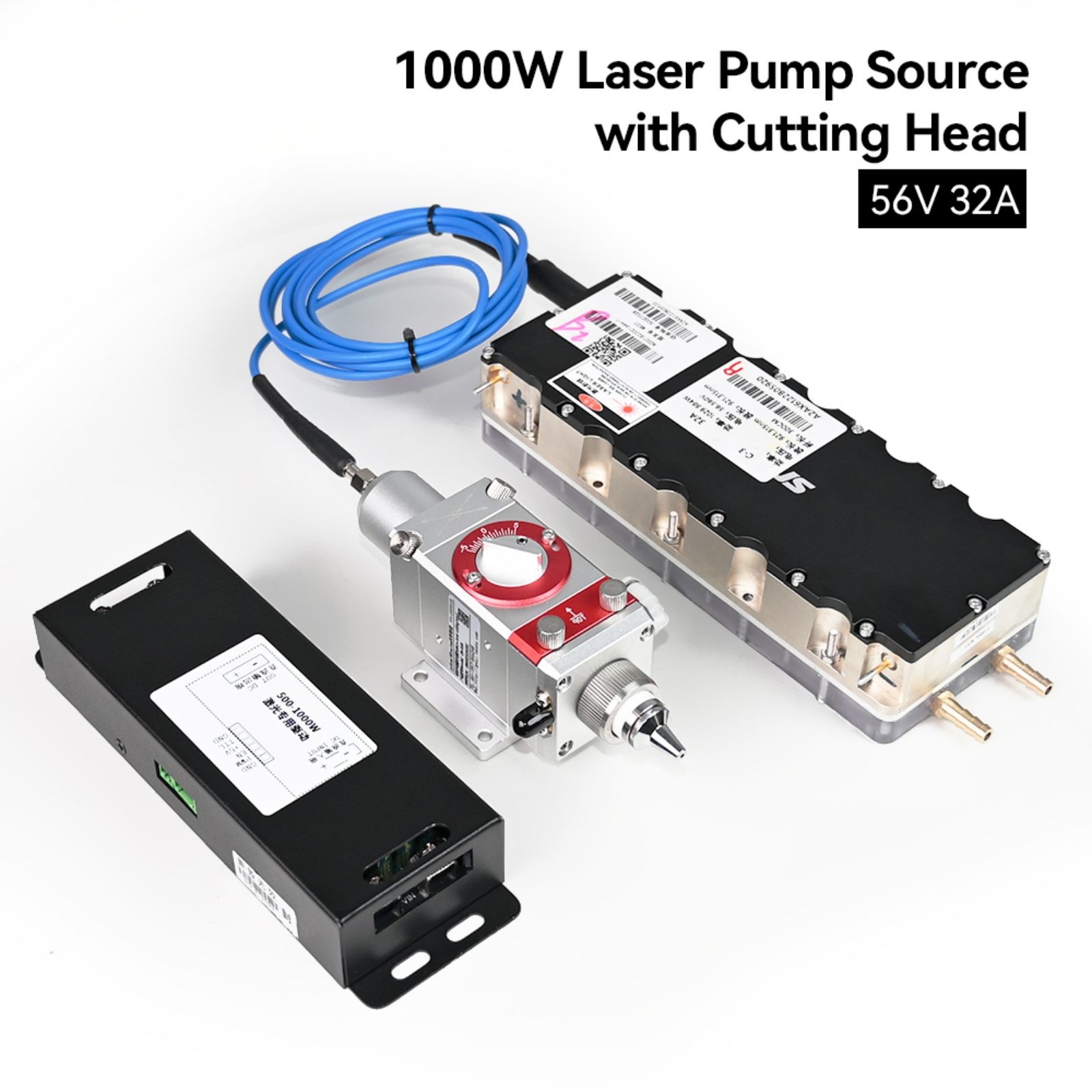 Raycus 1000W 3rd Gen SMA905 Laser Pump Driver Fiber Laser Head For DIY Cutting