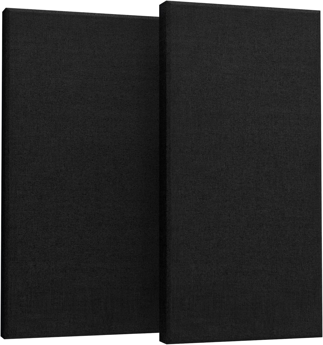 Acoustic Decorative Wall Panels 2 Pack, Fabric Wrapped 48"x24"x2" Soundproofing