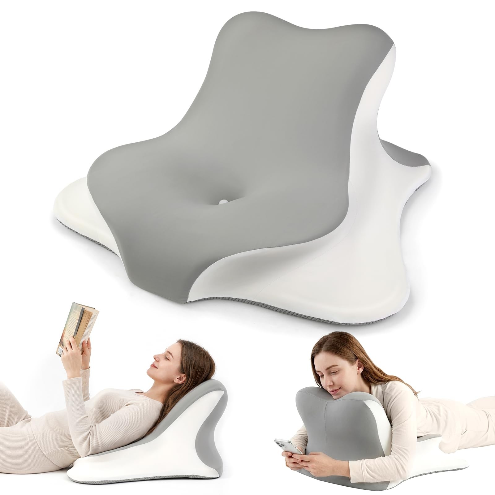 Royal Choice Reading Pillow For Bed Ergonomic Memory Foam Support Pillow For