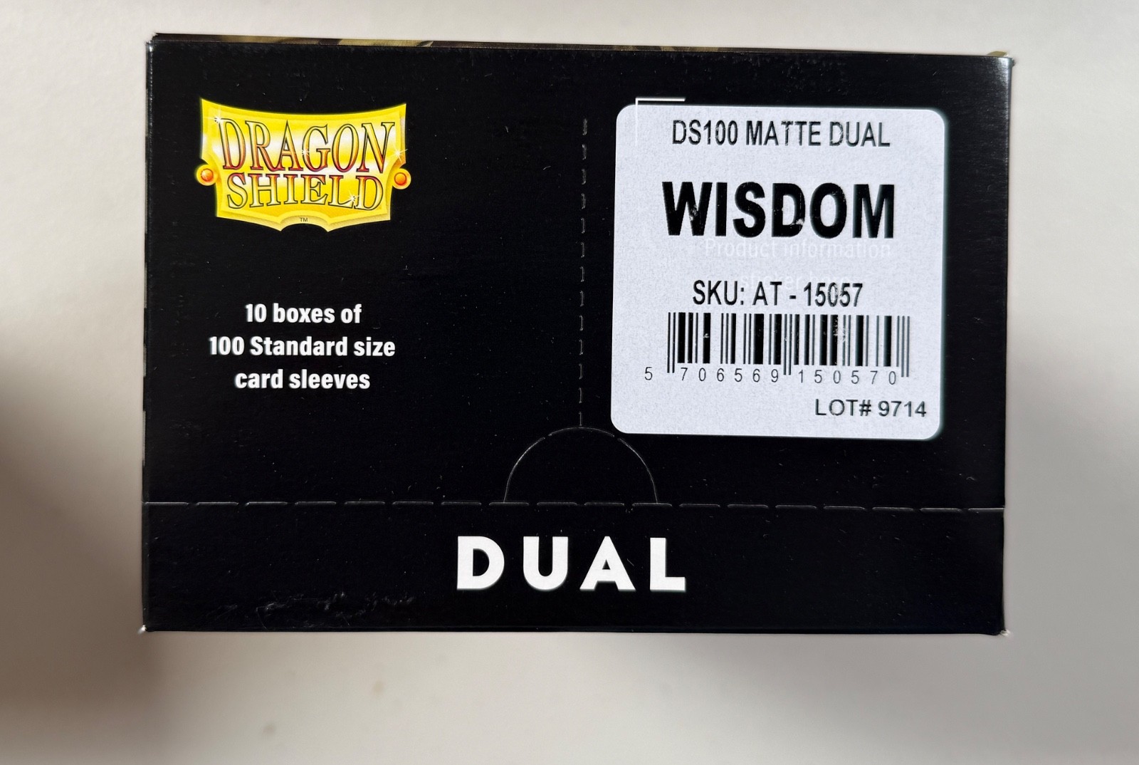 Dragon Shield Matte Dual Wisdom 10 PACK DISPLAY BOX Standard Size Sleeves 100ct
