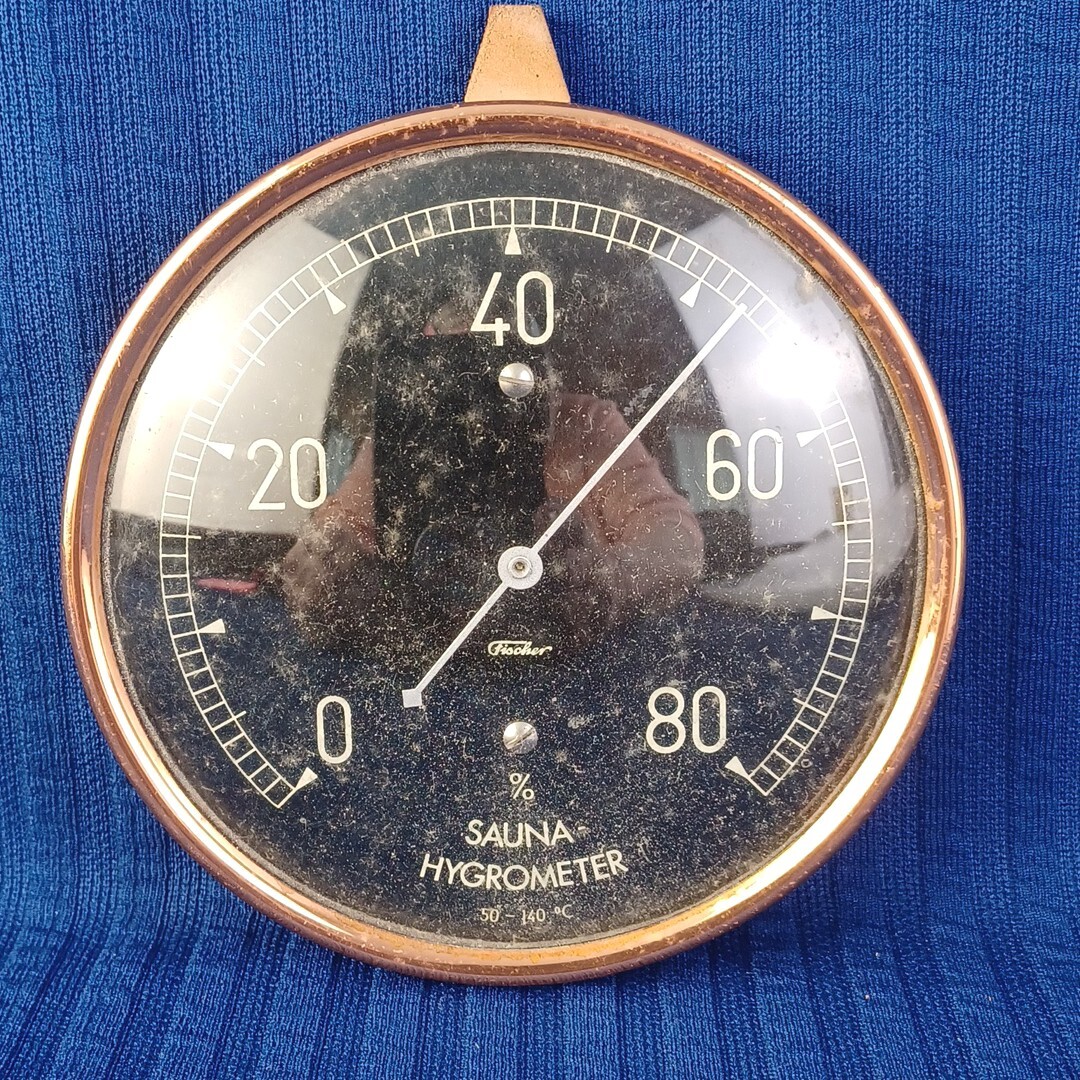 Fischer Sauna Hygrometer 50-140* C Untested (5X)