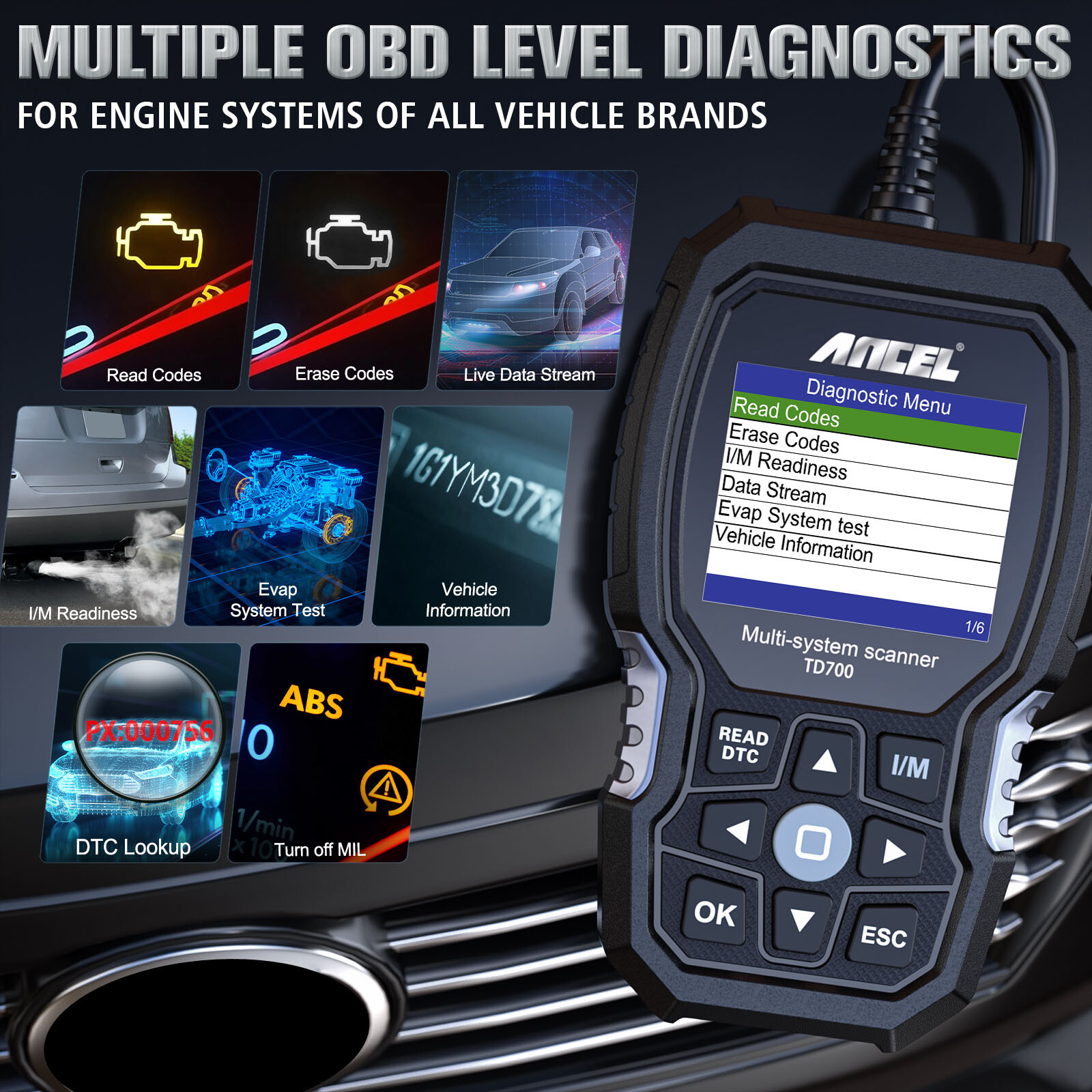 All System OBD2 Scanner Diagnostic Tool For CAMRY LEXUS COROLLA Car Code Reader