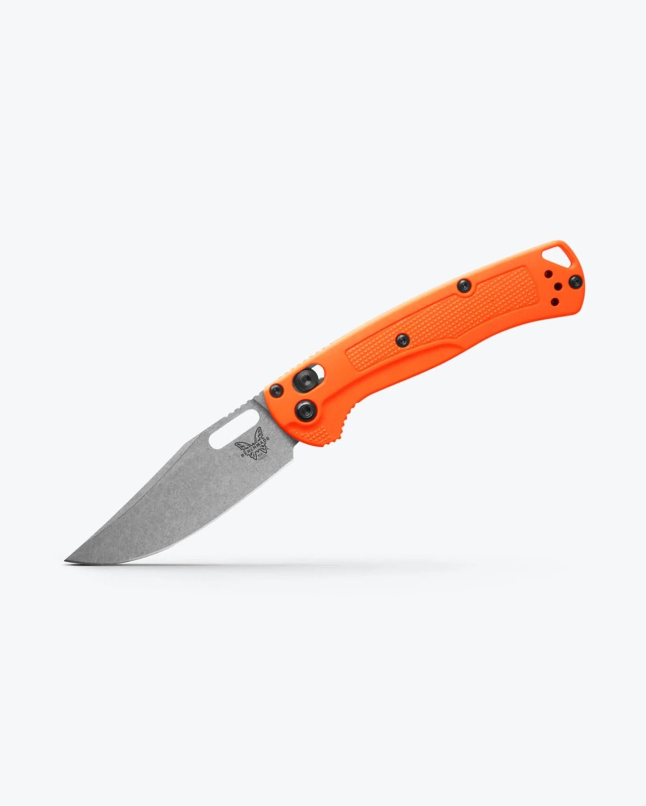 Benchmade 15533 Mini Taggedout Folding Knife, Orange Grivory Handle, Clip-Point