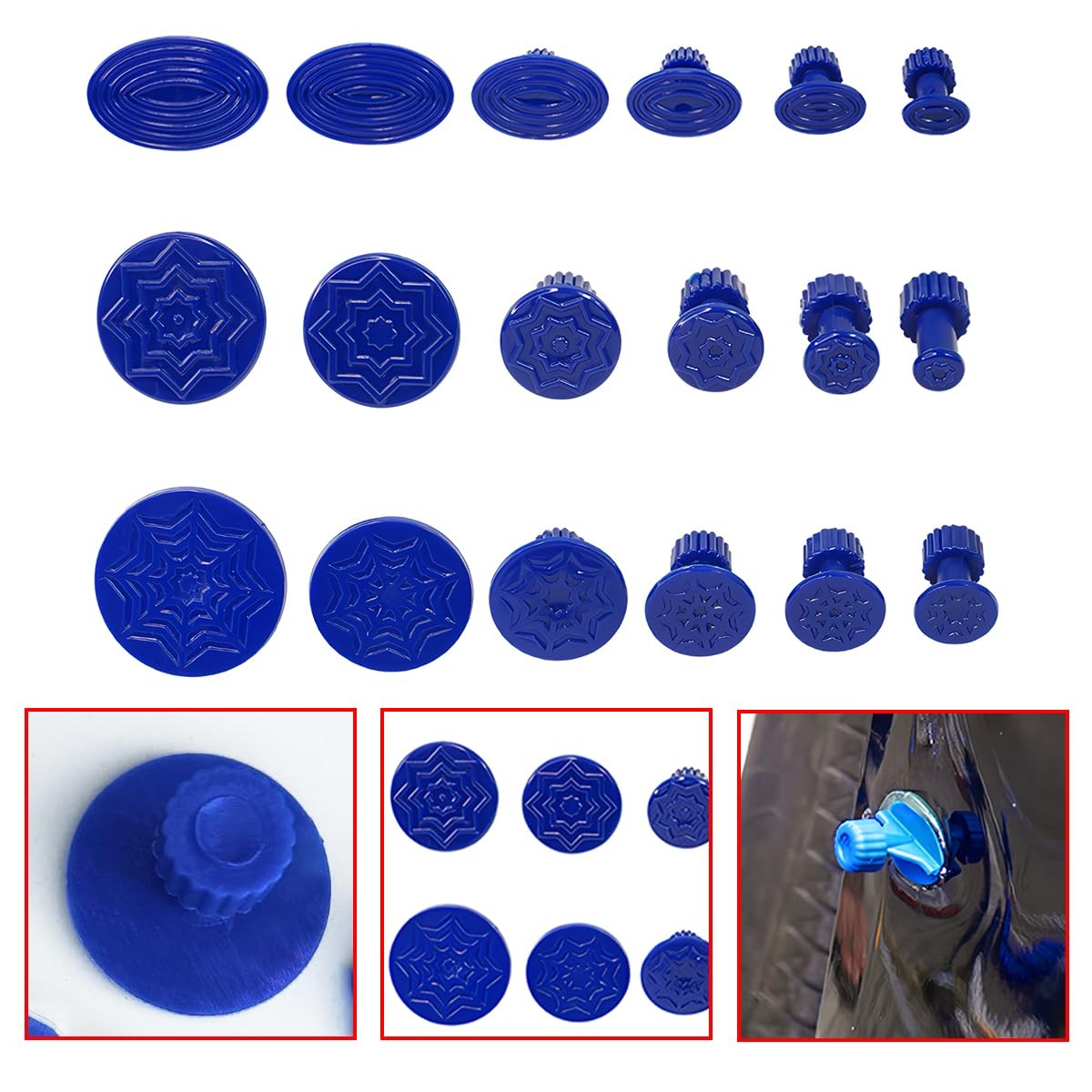 90 PCS Car Dent Puller Glue Tabs Paintless Repair Removal Tool Kit PDR Set