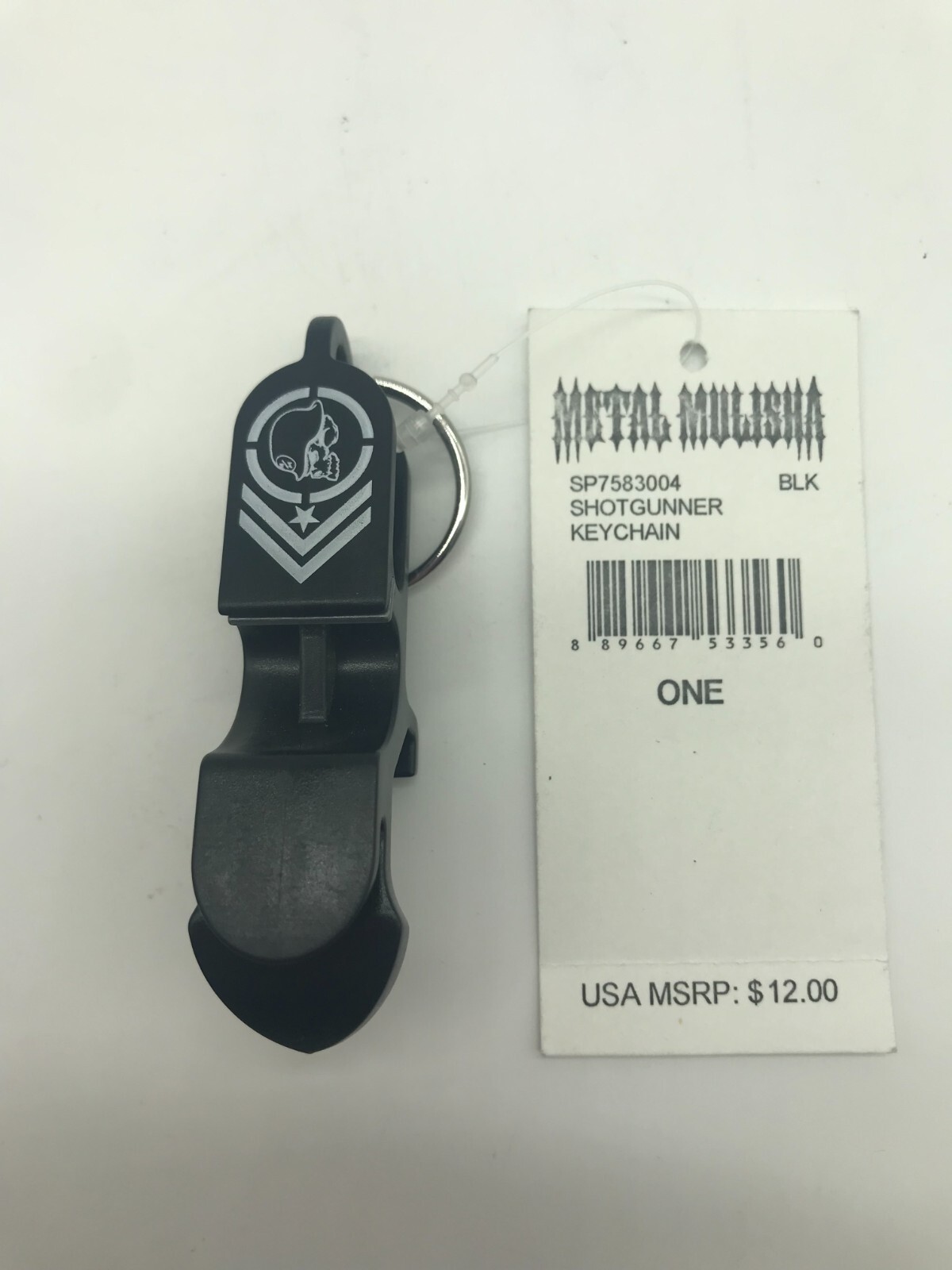 Metal Mulisha Keychain "Shotgunner" Bottle Opener Blk.Free Shipping Sold as is.
