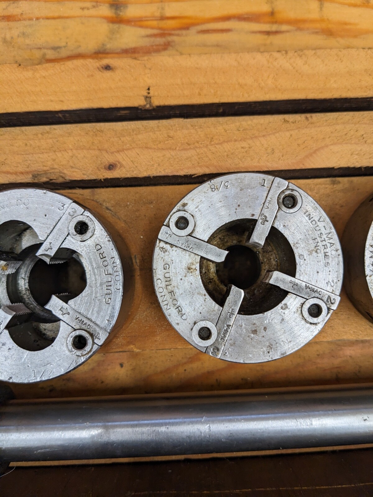 Vtg V Mac Pipe Drophead Threader Die Set Guilford CT