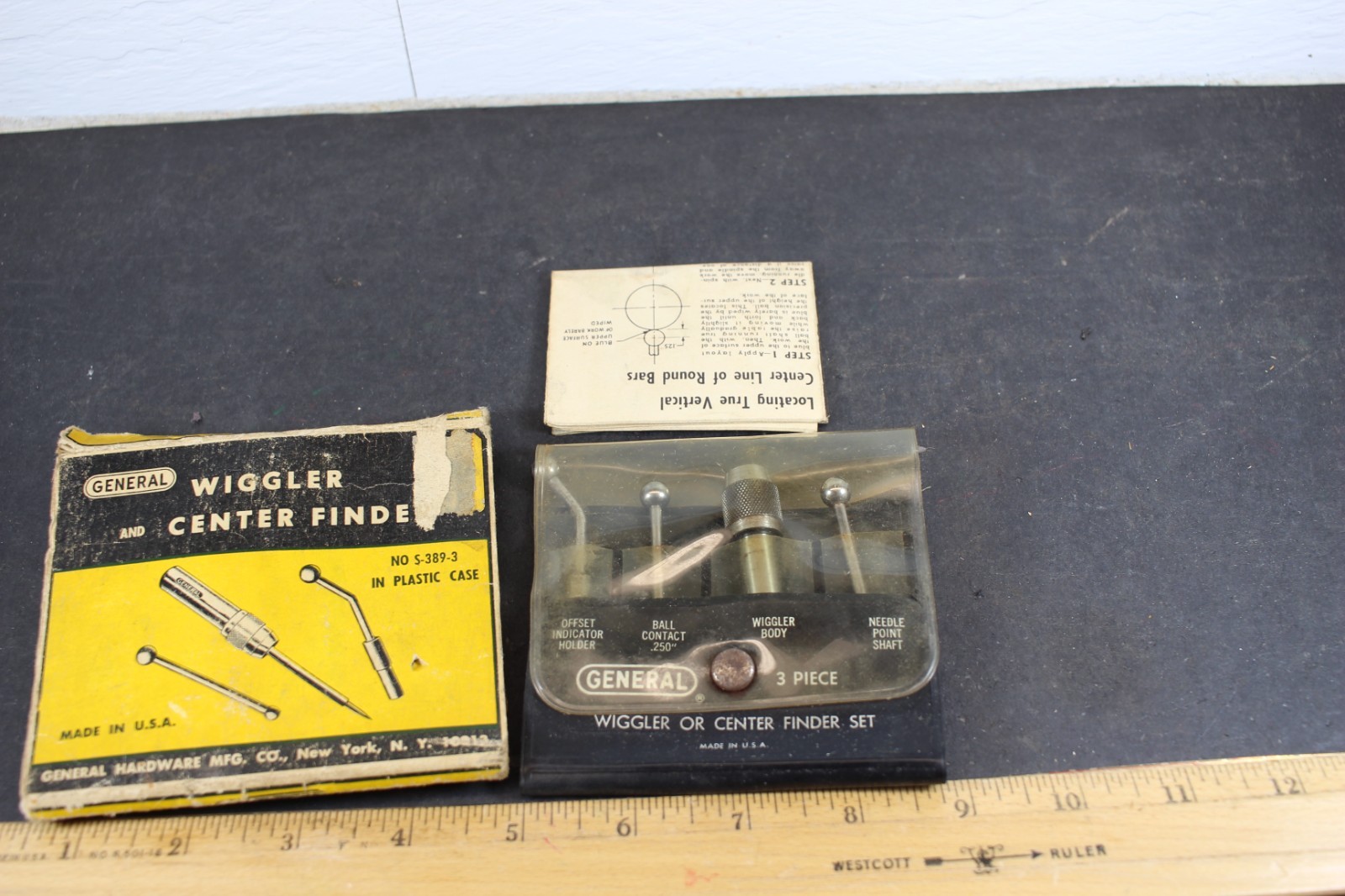 General Tools No.S-389-3 Wiggler & Center Finder Set