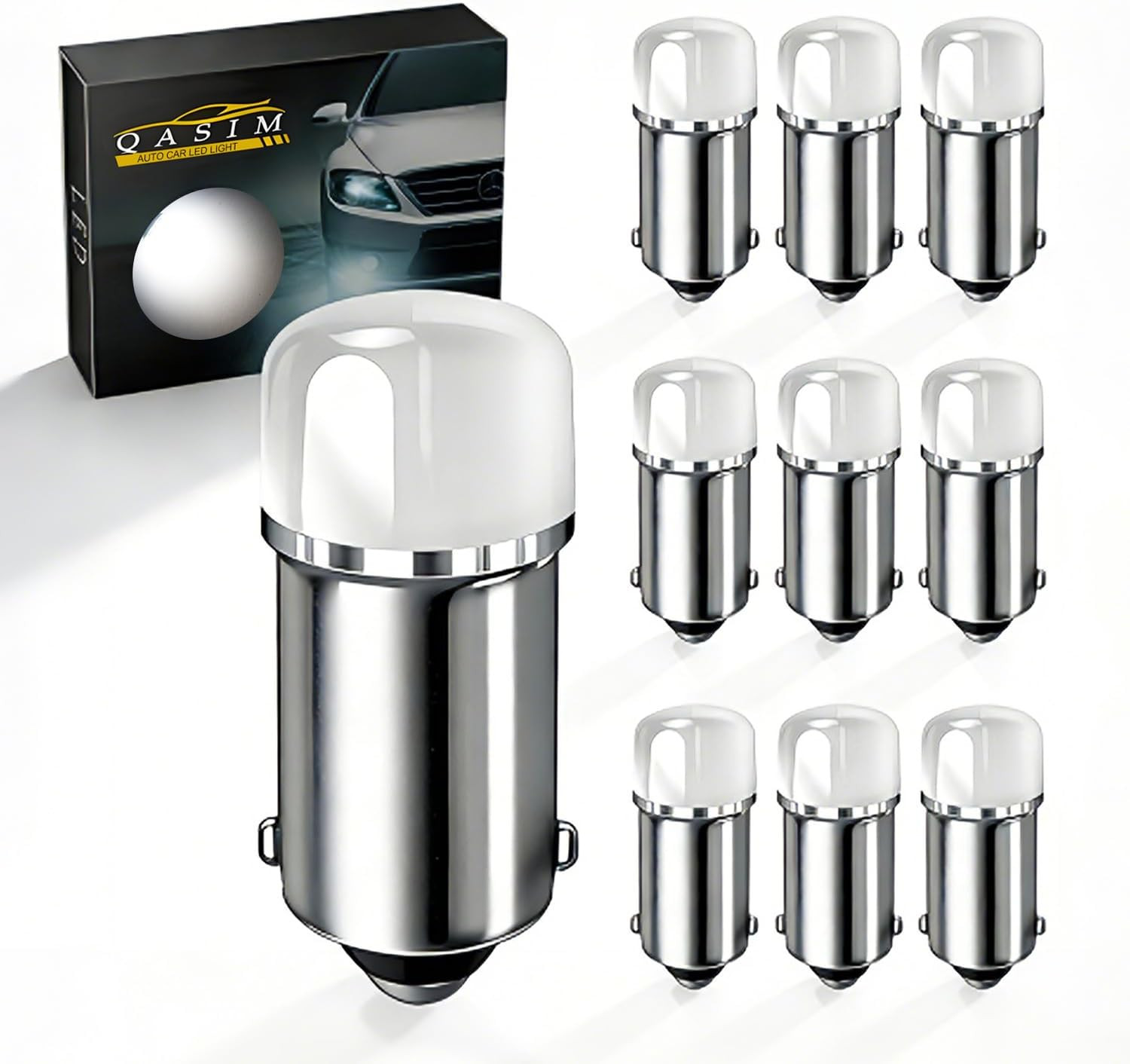 Qasimled Bayonet BA9 BA9S 53 57 1895 64111 T4W Super Stable and Bright Led Bulbs