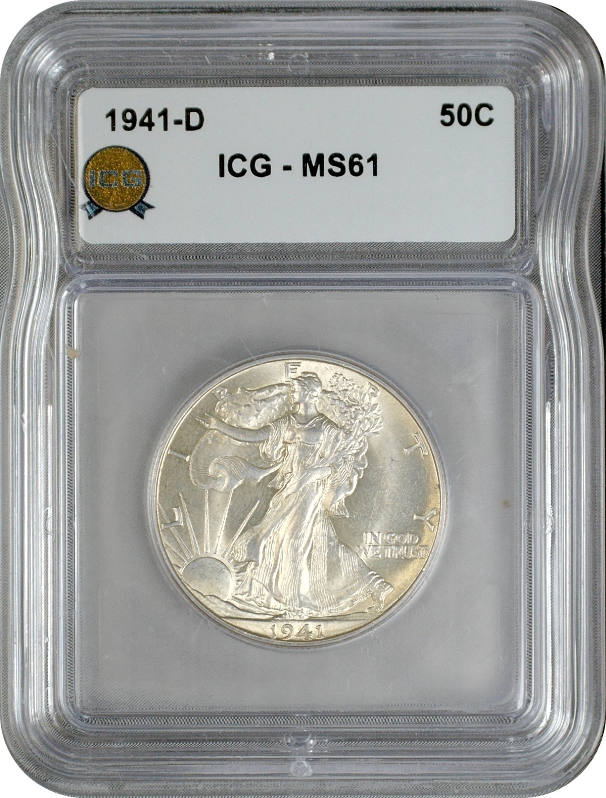 1941 D Walking Liberty Half Dollar 50C ICG MS61 Uncirculated