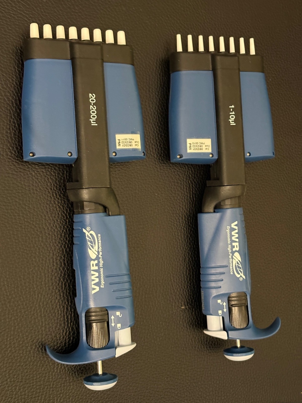VWR Pipette 20-200 and 1-10 µL, 8 Channels, Adjustable, Multichannel Pipettes