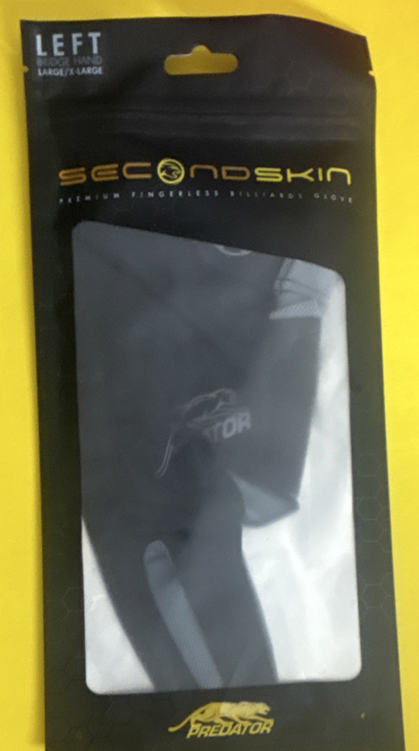 Predator Second Skin Fingerless Billiards Glove Left HandL/XL