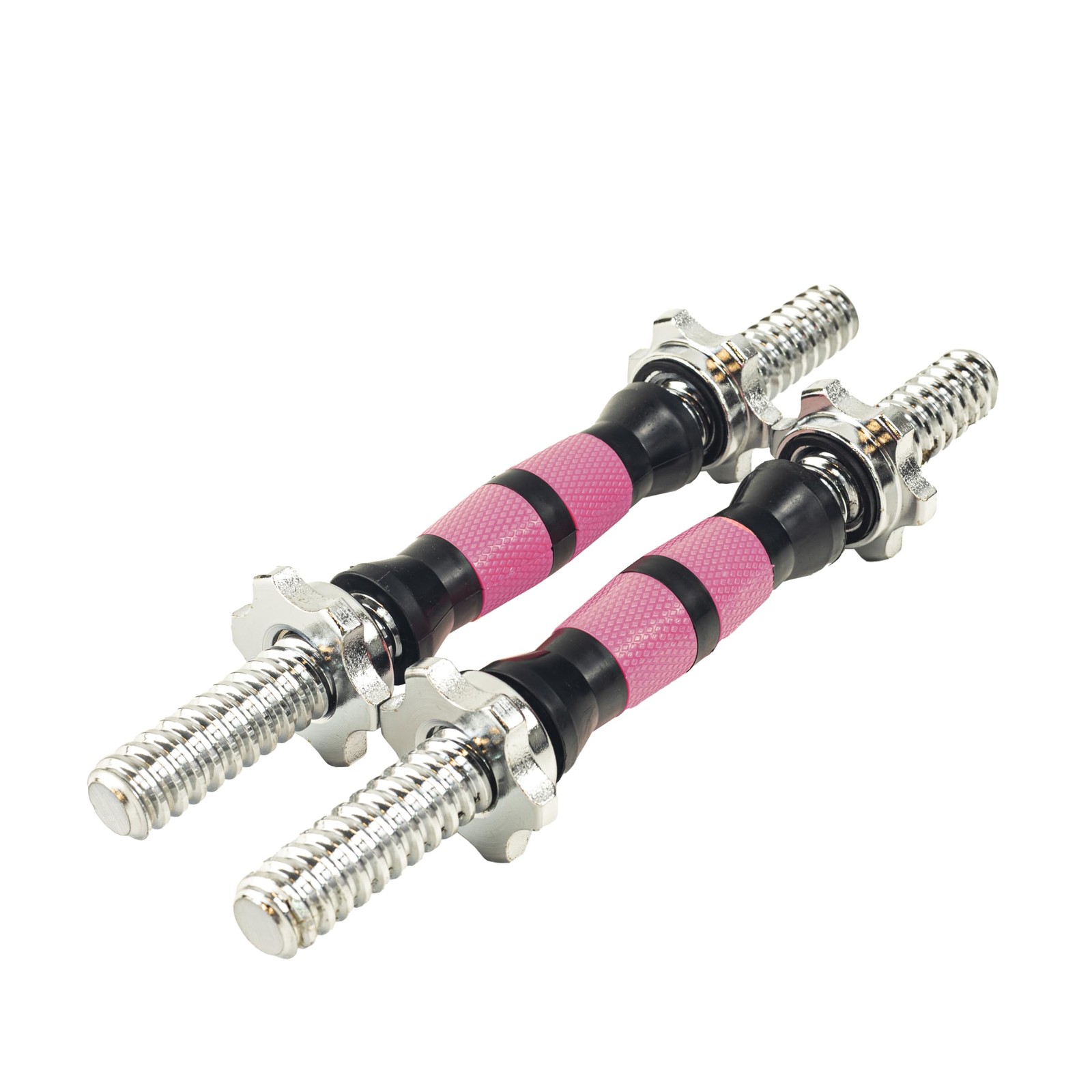 35cm/14.2 Inch Rowland Harbor Pink&Black Threaded Dumbbell 14.2 inches, Black