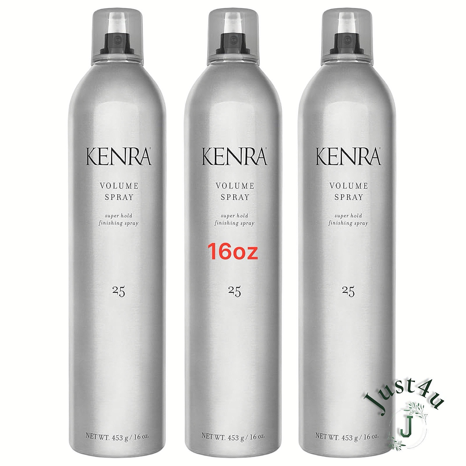 Kenra Volume Spray 25 Super Hold Finishing Spray, 16oz. (3PACK) 80% VOC