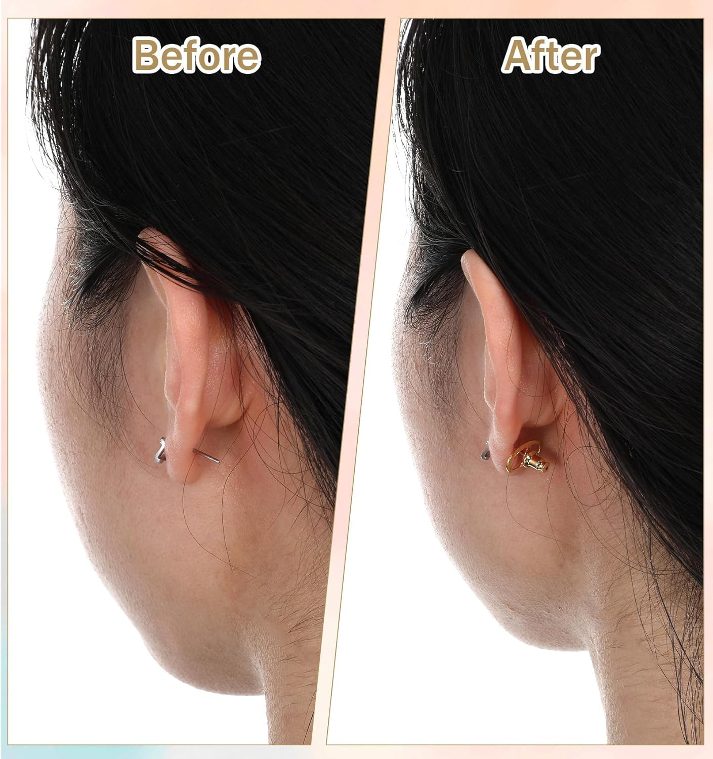 12 Pcs Earring Backs for Heavy Earrings, Droopy Ear Support Lifter