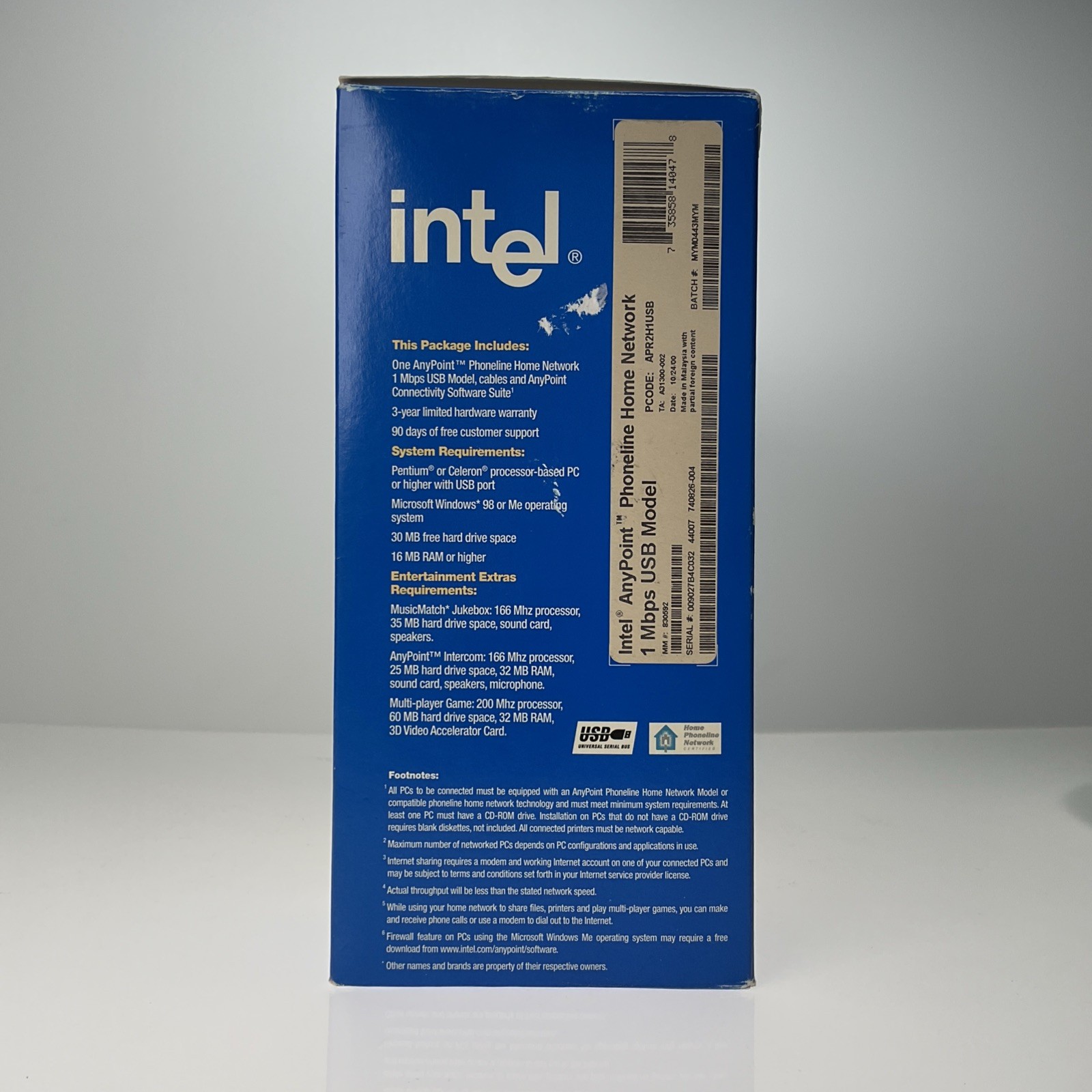 Intel Phoneline Network Series AnyPoint Home Network 1 Mbps USB Model