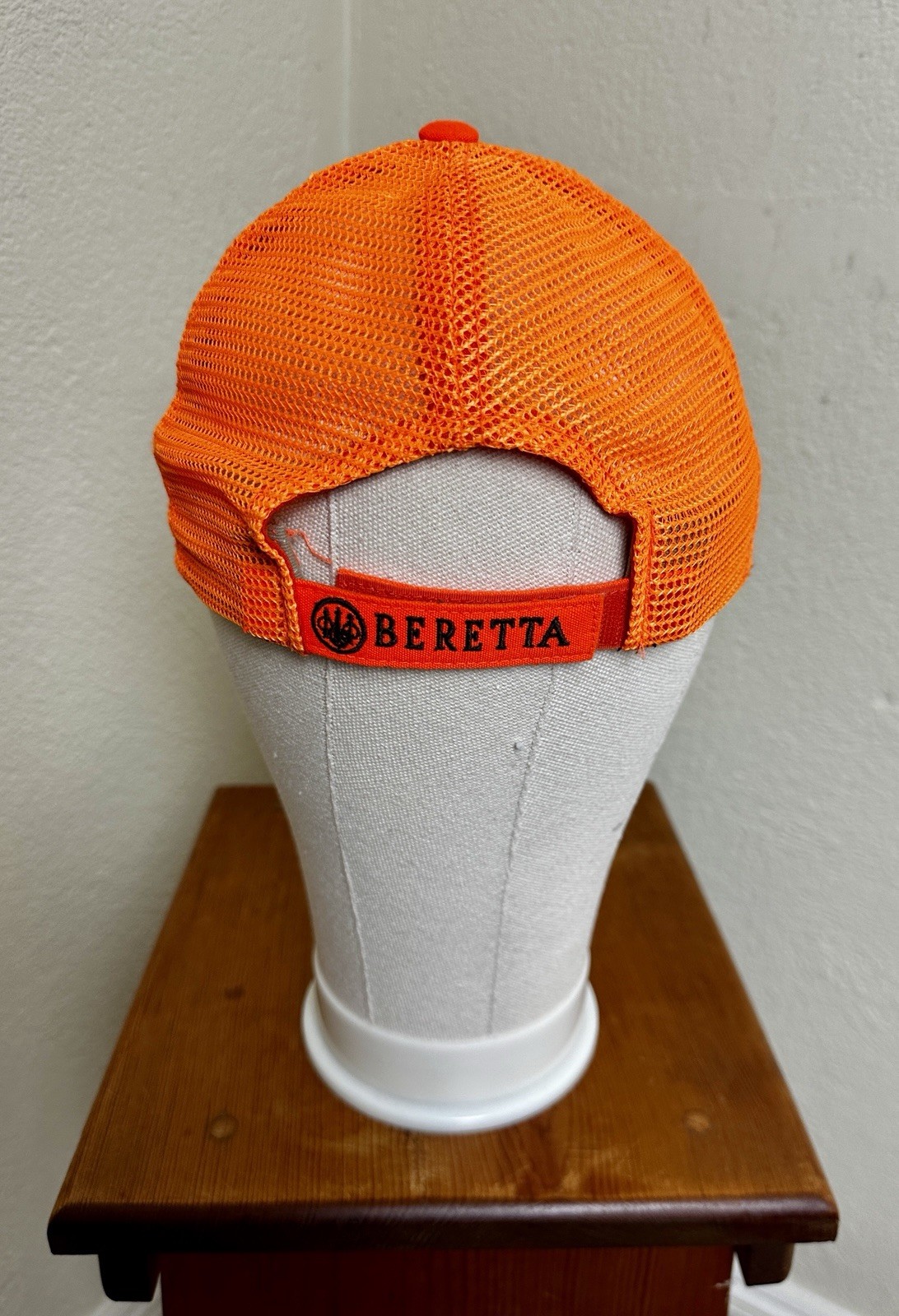 Beretta Men's Upland Trucker With Waxed Cotton Bill Tabacco/Blaze Orange Hat