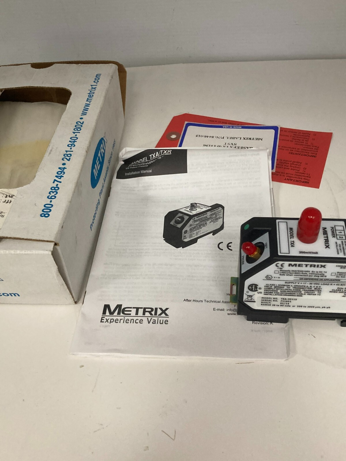 METRIX TXA-30110 TRANSMITTER 17-30VDC NIB