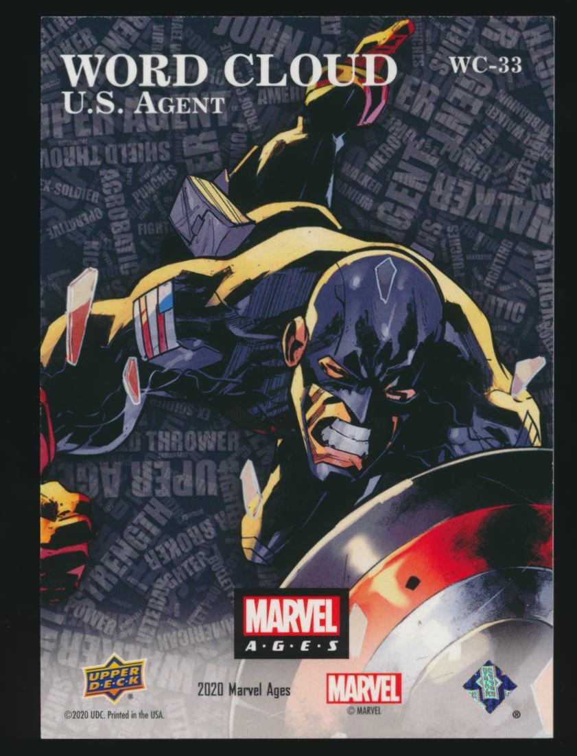 2020 Upper Deck Marvel Ages Word Cloud #WC-33 US Agent