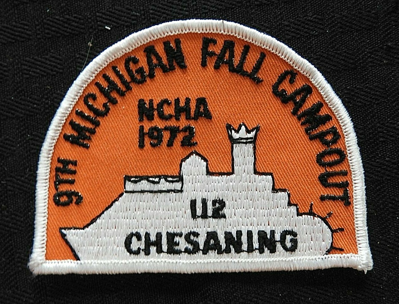 1972 NCHA "9th MICHIGAN FALL CAMPOUT" CHESANING MI JACKET SHOULDER PATCH
