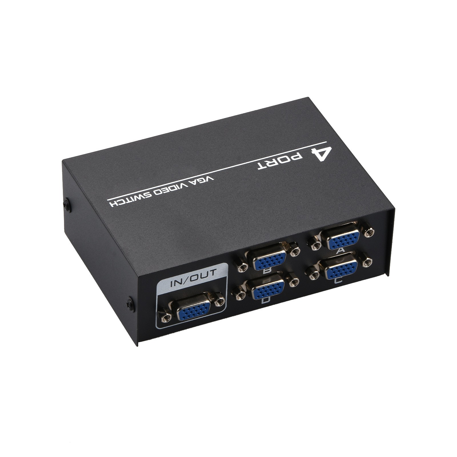 4 Port VGA Splitter Switcher VGA Switch Video Box 4x1 VGA Selector Switcher