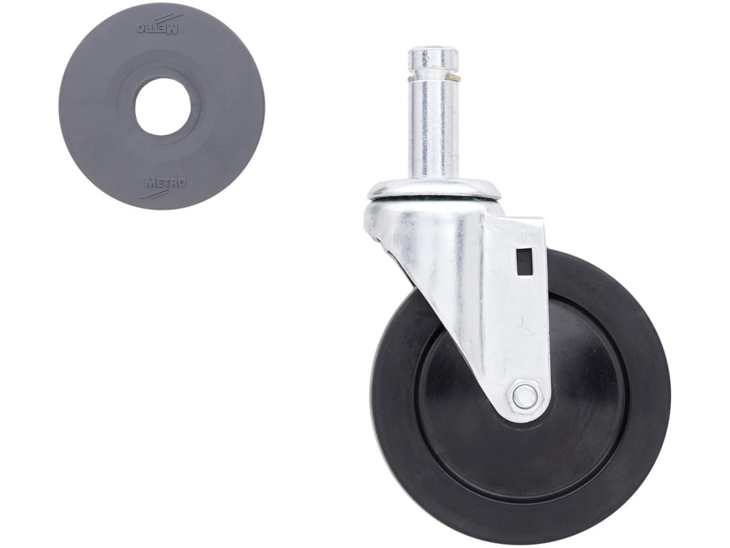 Metro 5M - Inter Stem Caster w/ Bumper 5 inch x 1-1/4 inch Swivel