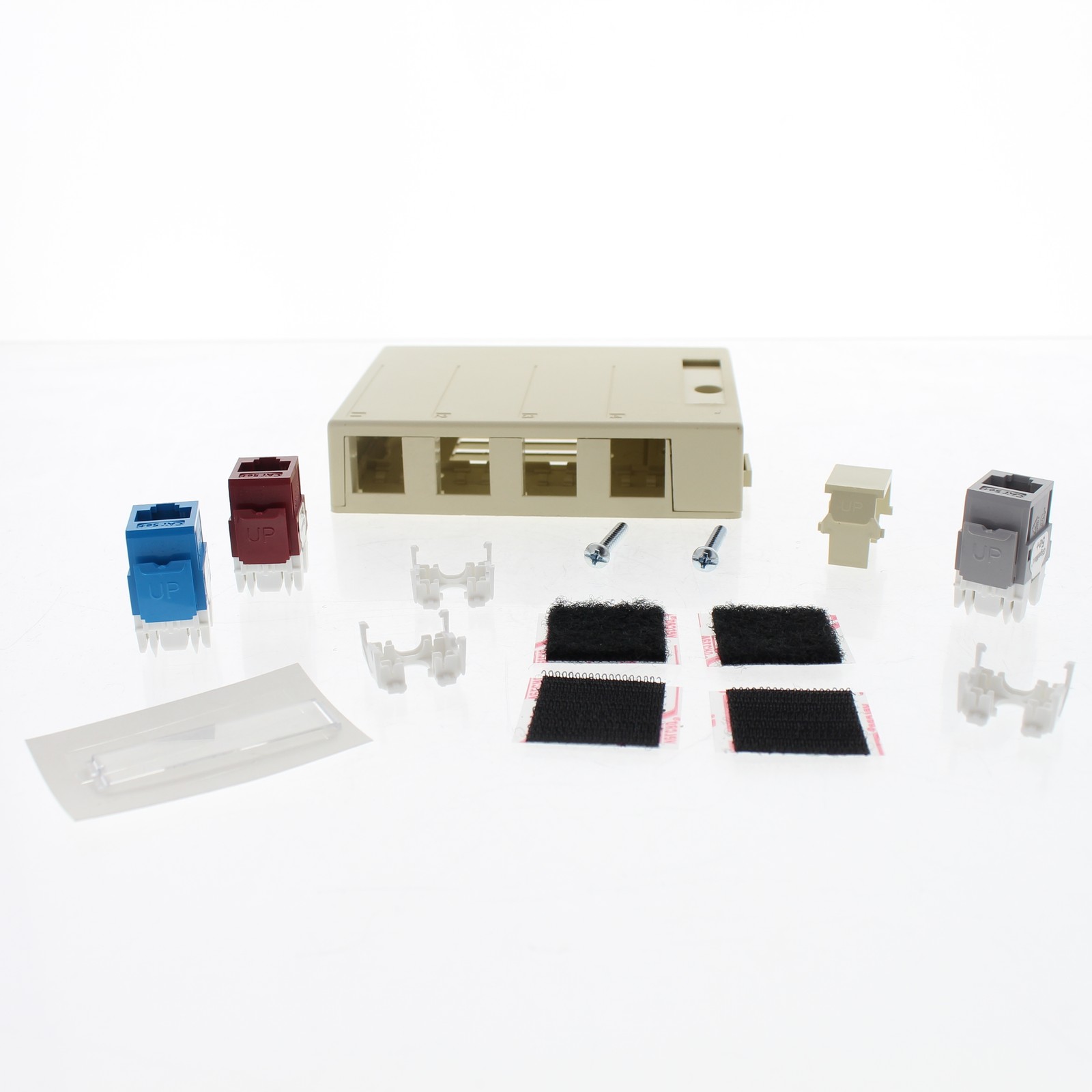 Leviton 5ESM4-4IP Ivory 4-Port Surface Mount Box