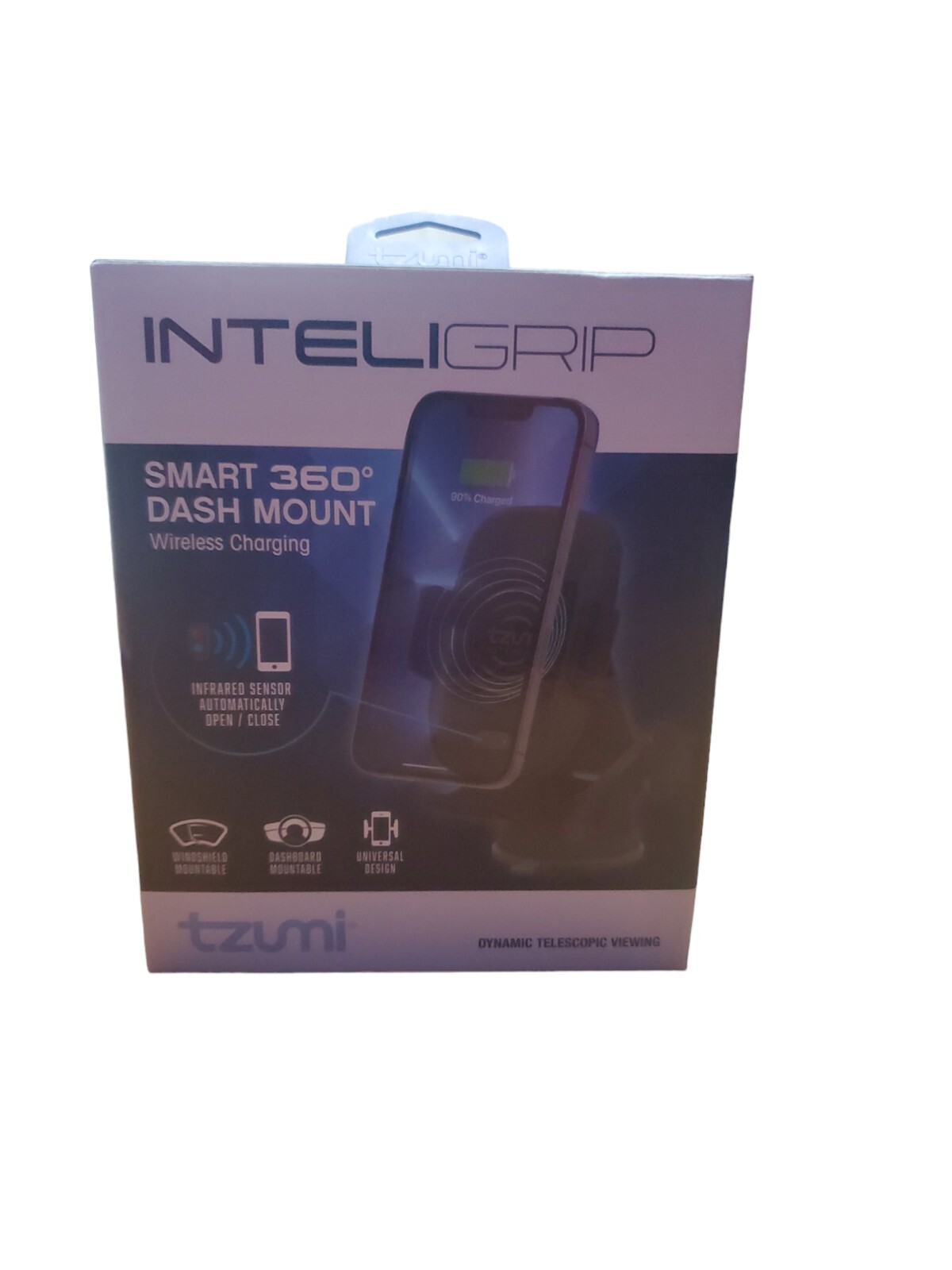 Tzumi Magnamount Auto-Charger w/ USB Port  Wireless Charger  Black