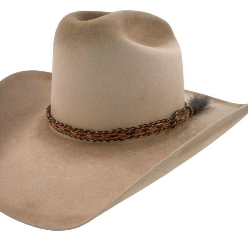 Braided Horsehair Hat Band for Western Cowboy Hats, Fits All Styles - Sundown