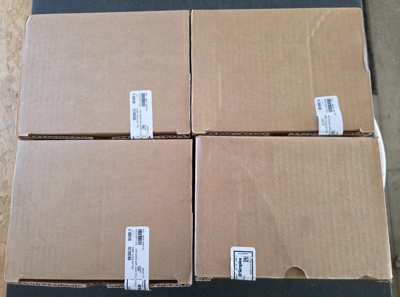 SIMPLEX 49HF-APPLW HIFI WALL MOUNT SPEAKER - APPLIANCE ONLY - NEW - 4 AVAILABLE