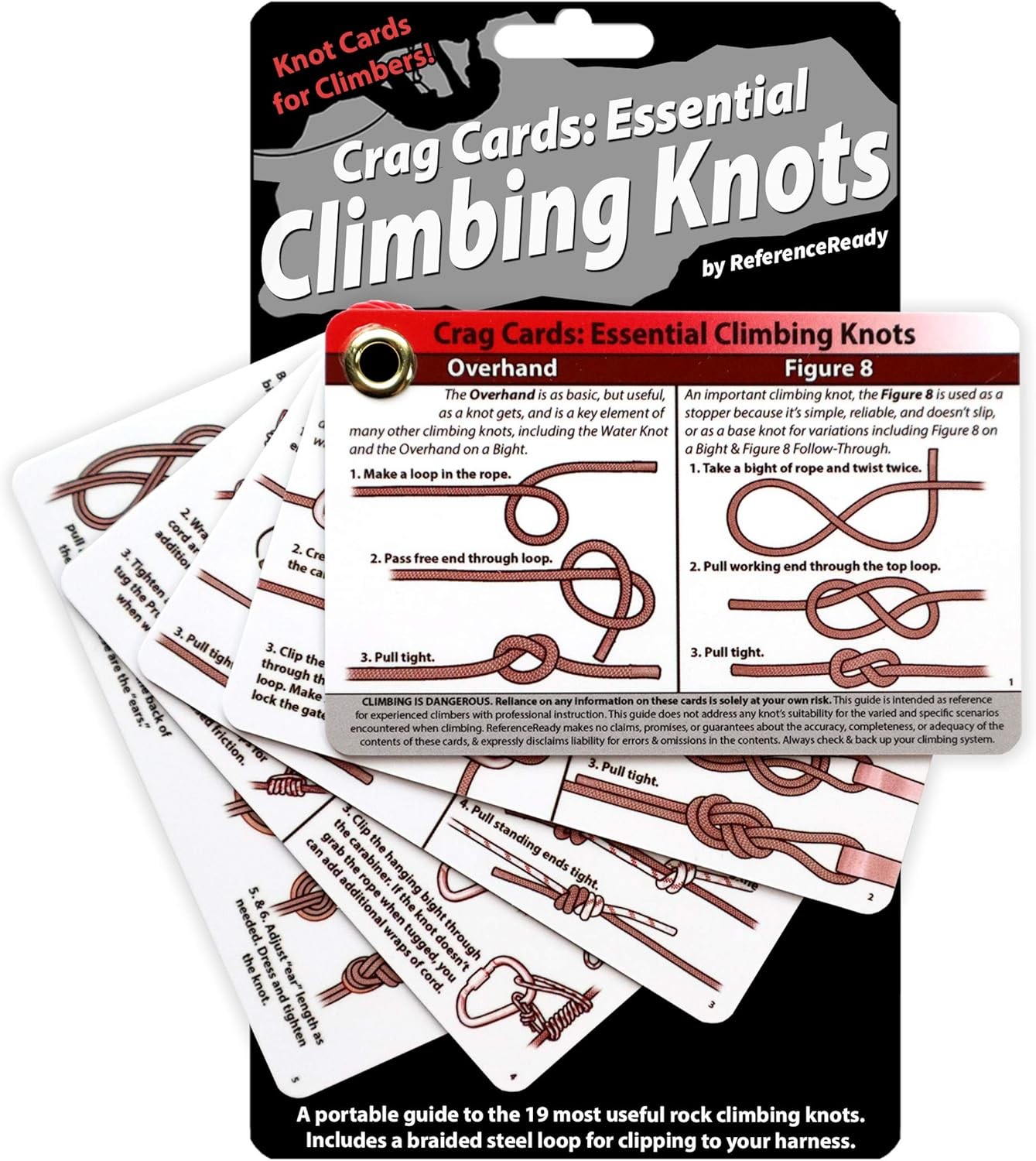 Rock Climbing Knots Pocket Guide: 19 Essential Belay, Rappel, Anchor, Rescue