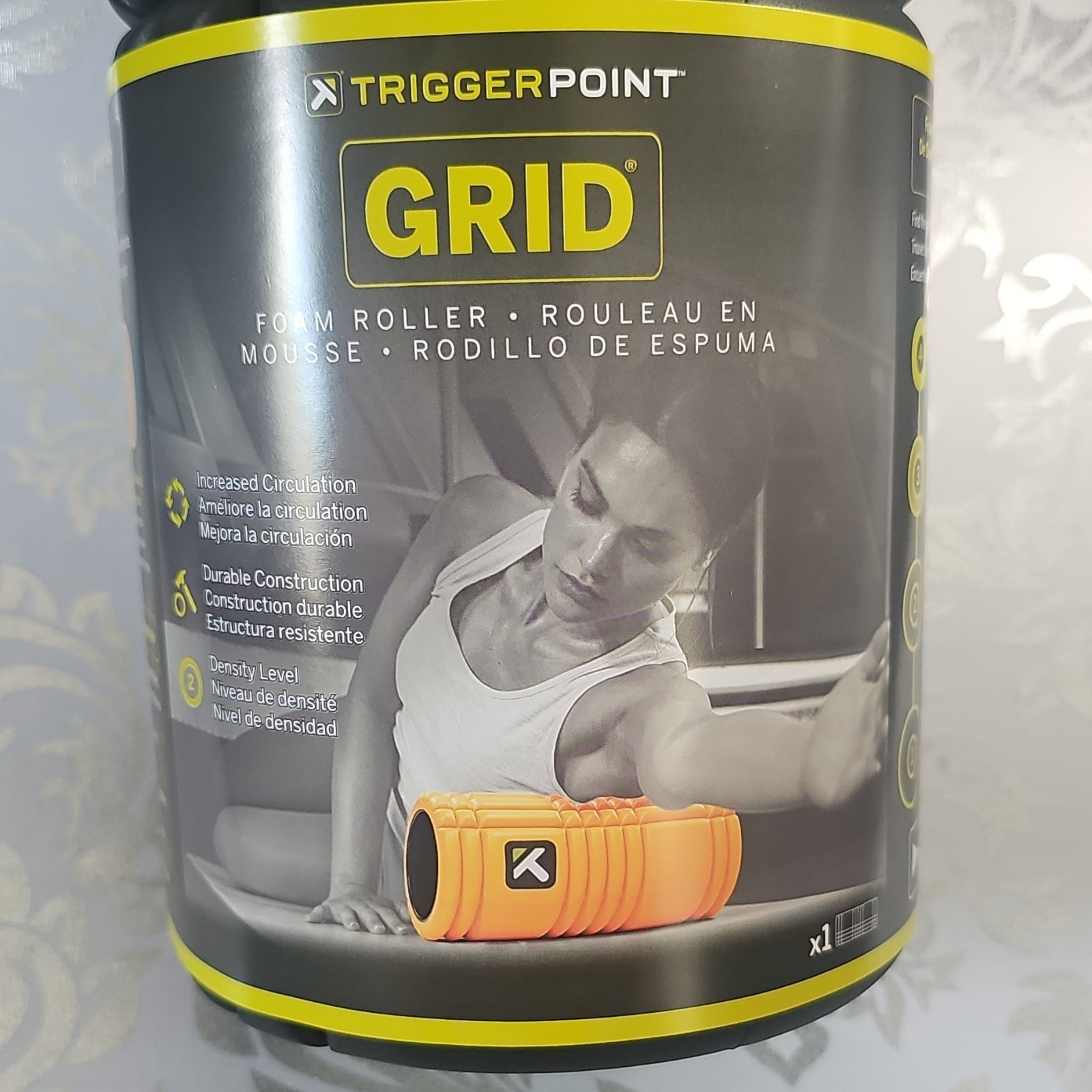 TriggerPoint GRID Foam Roller Black Durable Construction Foam 1pc