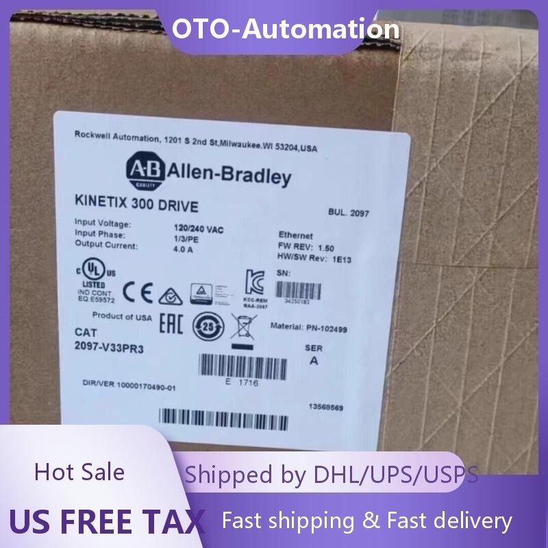 1PC NEW Allen-Bradley Kinetix 300 Servo Drive 2097-V33PR3 FW: 1.77