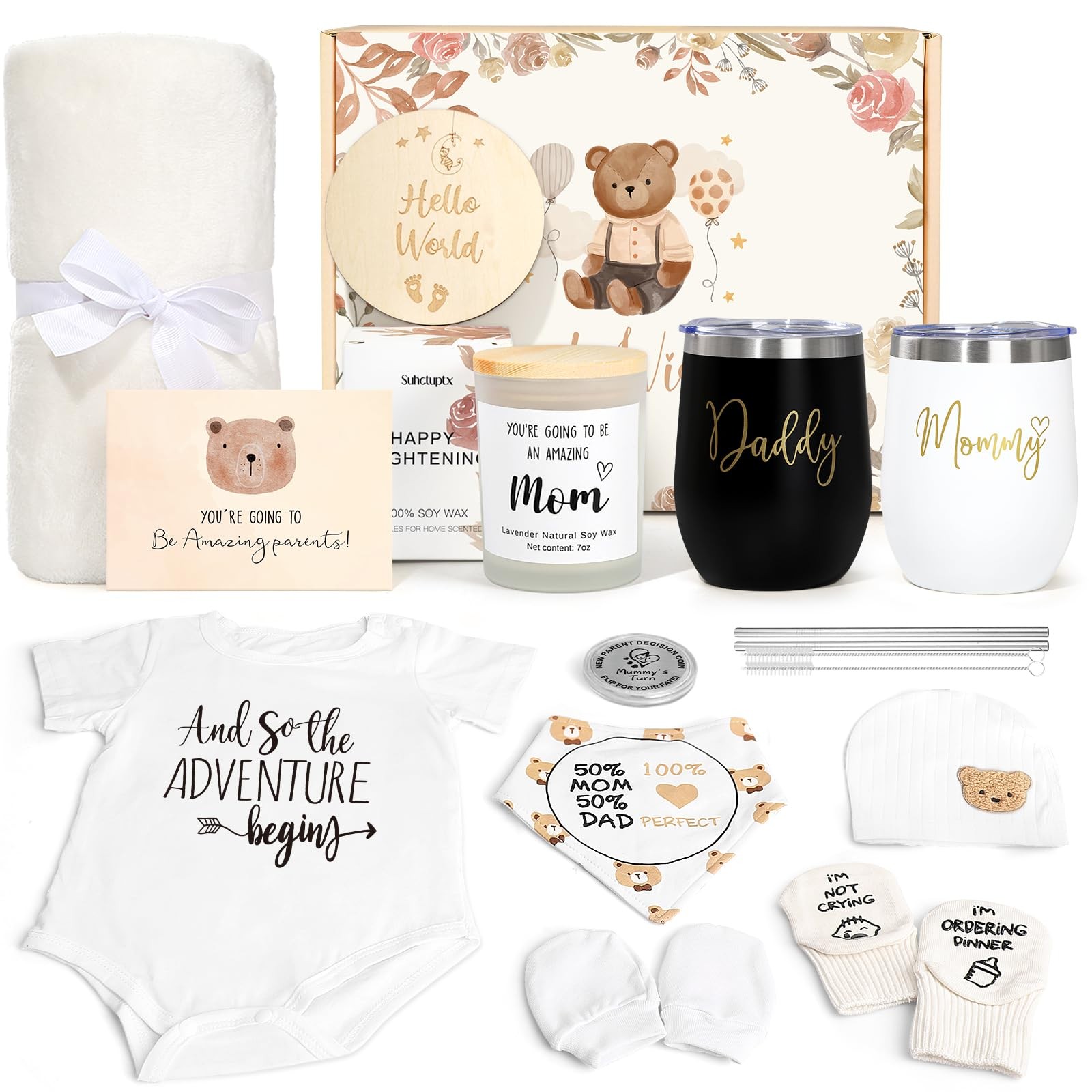 New Mom Gifts for Women, Luxury Pregnancy Gift for New Parents Gender Reveal ...