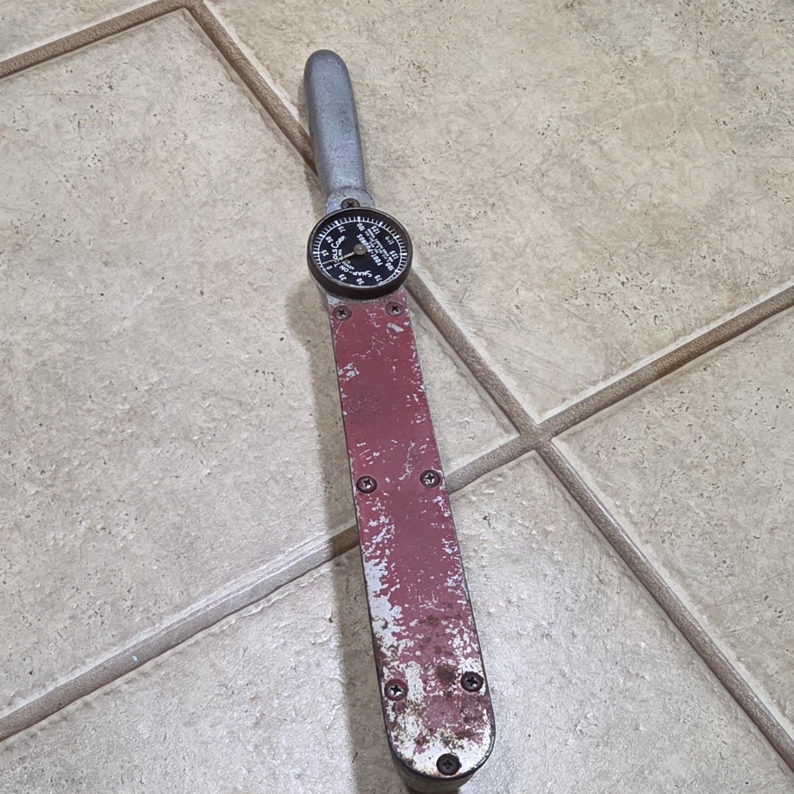 Vintage Snap-On Dial Torque Wrench 0–150 Ft Lb USA Tested Works (Glass Missing)