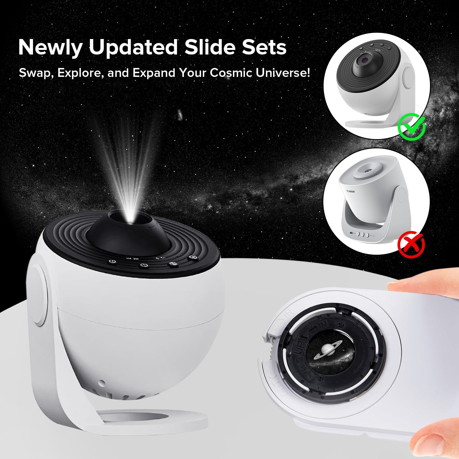 YUNRAY Nebula 4 Galaxy Projector Disc Set