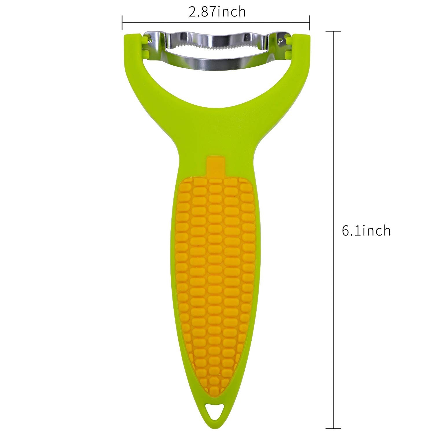 Corn Zipper 6" - Lovely Shape Ergonomic Kitchen Tool Corn Planer Cutter Cob P...