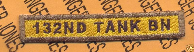 US Army 132ND TANK BN Armored Cav AD tab patch