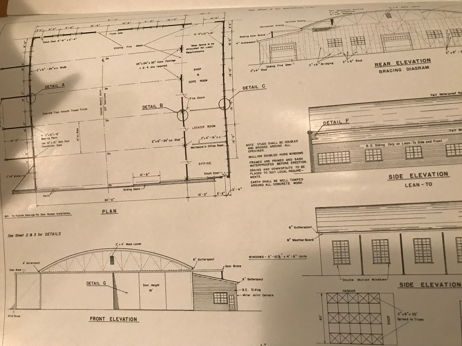 1941 Airplane Hangar Construction Manual